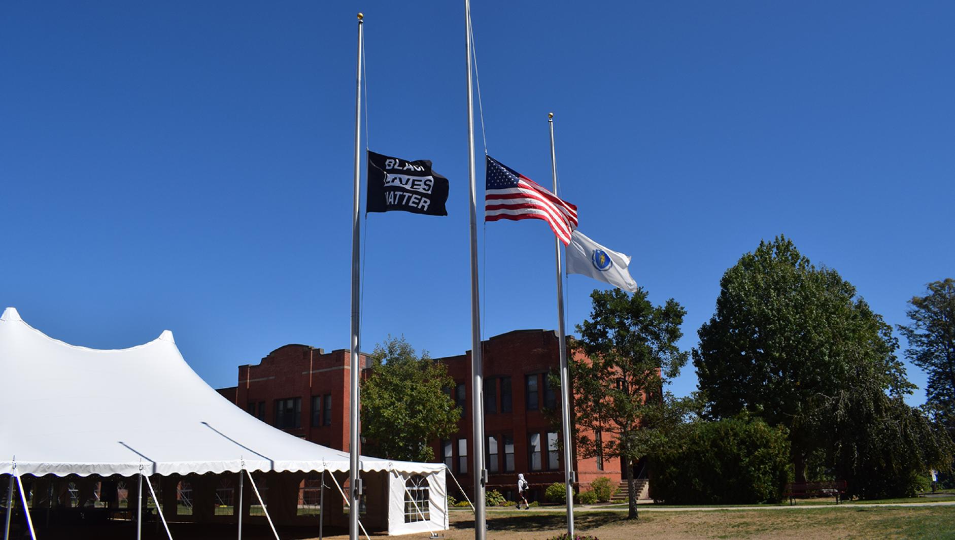 Black Lives Matter flag raised on the Springfield College campus