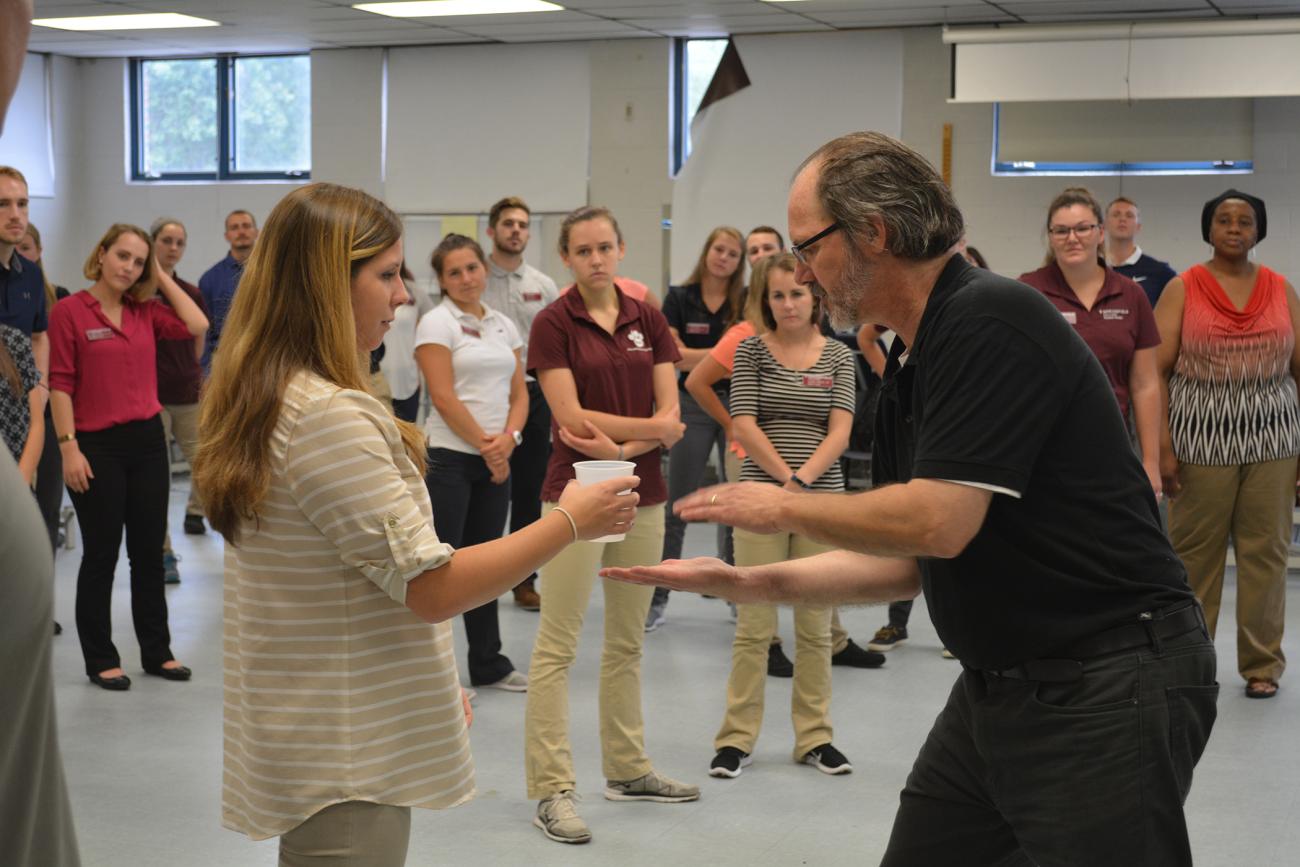 Department of Visual and Performing Arts Chair Martin Shell helps lead cross-disciplinary collaboration that focused on effective communication skills.
