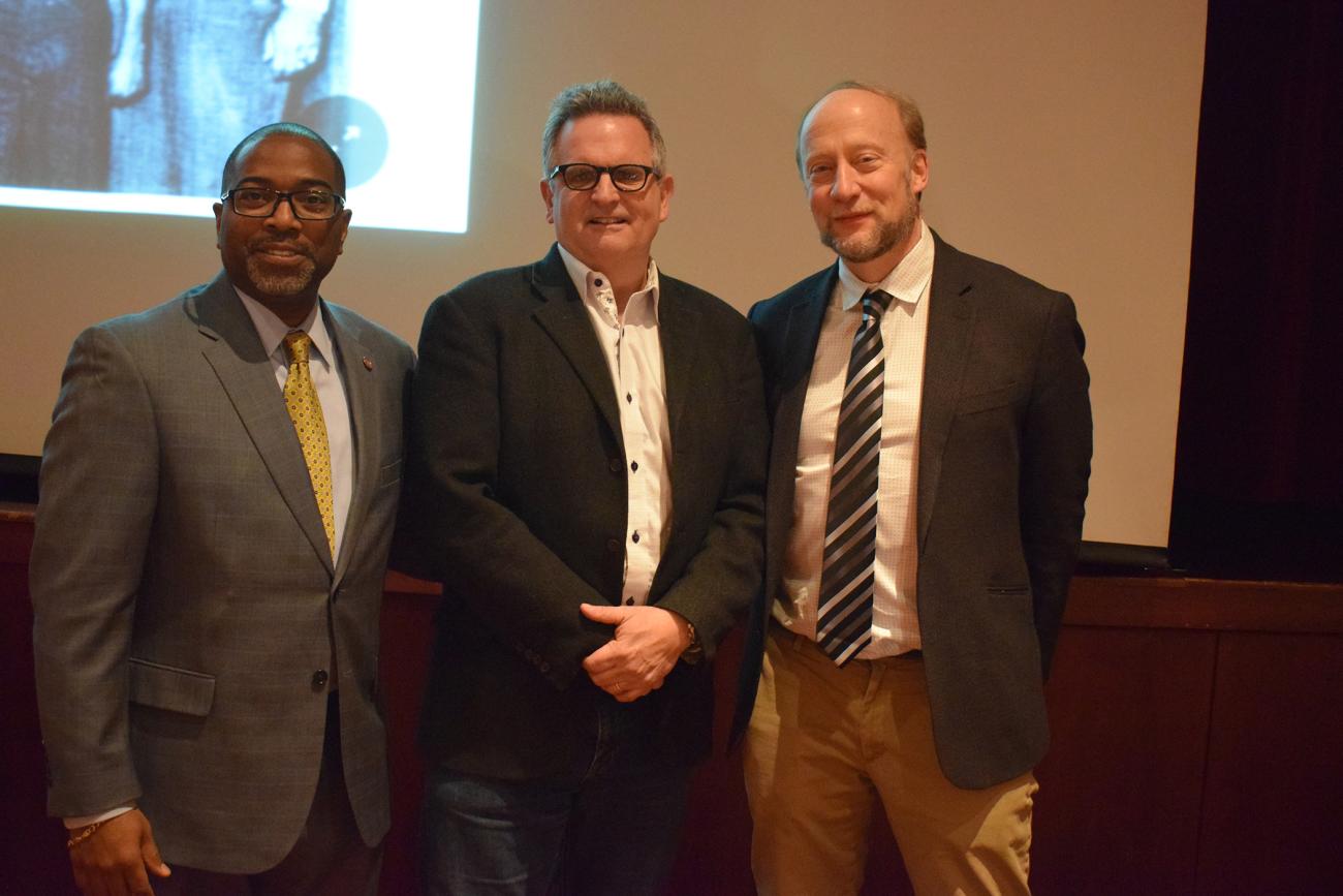 Springfield College welcomed Pulitzer Prize-winning author Gilbert King, as the keynote speaker at the sixth annual Martin Luther King Jr. Lecture on Tuesday, March 5, 2019, in the Appleton Auditorium in the Fuller Arts Center. The Martin Luther King Jr. Lecture honors the history of inclusion and diversity at Springfield College and is presented by the Division of Inclusion and Community Engagement.
