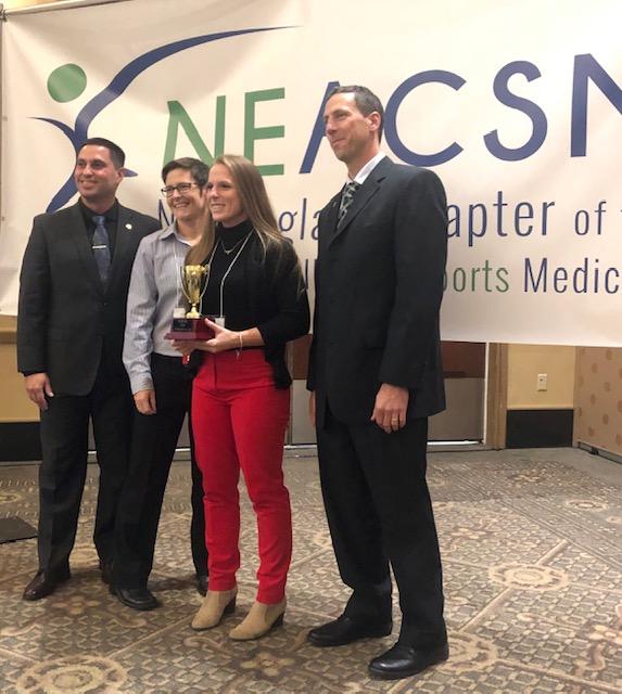 Springfield College Exercise Physiology doctoral student Michelle Stehman also won the President's Cup during the NEACSM conference, and will next be competing at the National American College of Sports Medicine conference in May of 2020 in San Francisco.