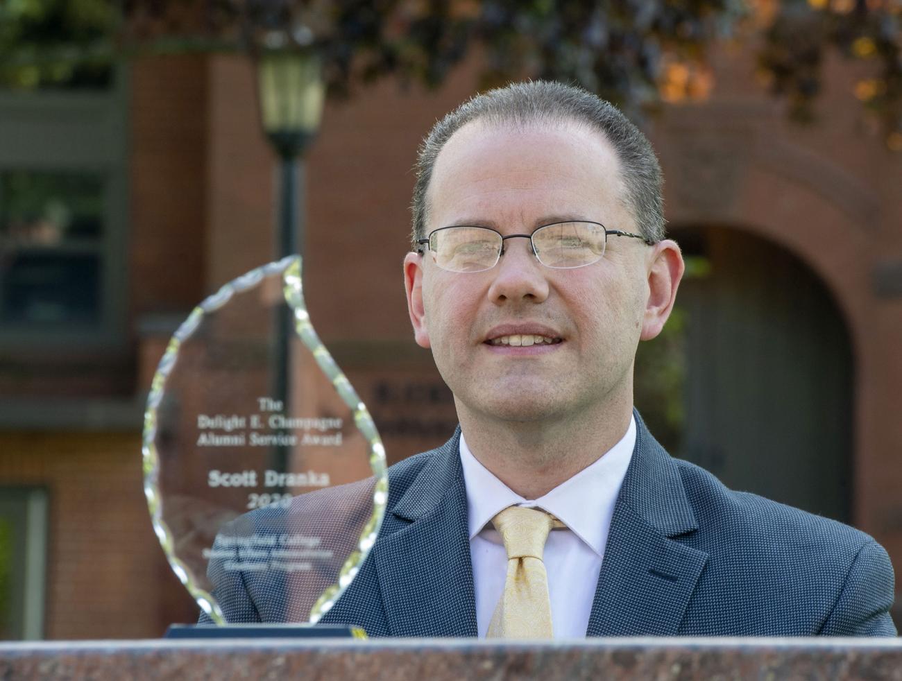 Springfield College Career Center Director Scott Dranka has been named the 2020 recipient of the Delight E. Champagne Alumni Service Award. 