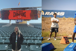 Springfield College graduate Allie Brennan '21 is currently working in the Corporate Partnerships department with the National Football League's Cincinnati Bengals.