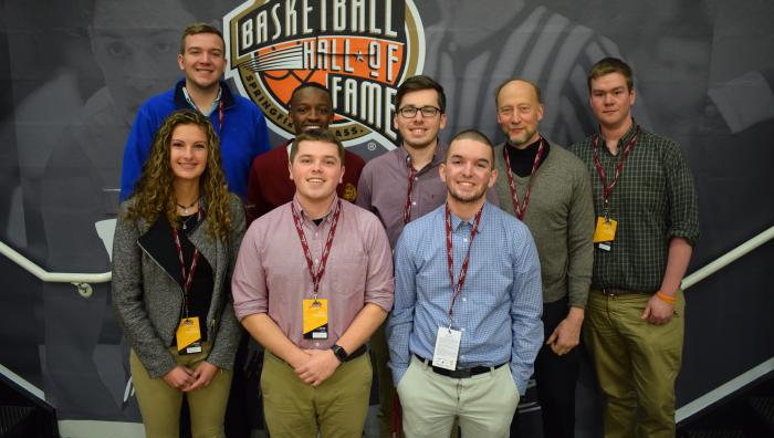 The Springfield College Communications/Sports Journalism students took part in a valuable out of the classroom experience this weekend as part of the 2020 Spalding Hoophall Classic.