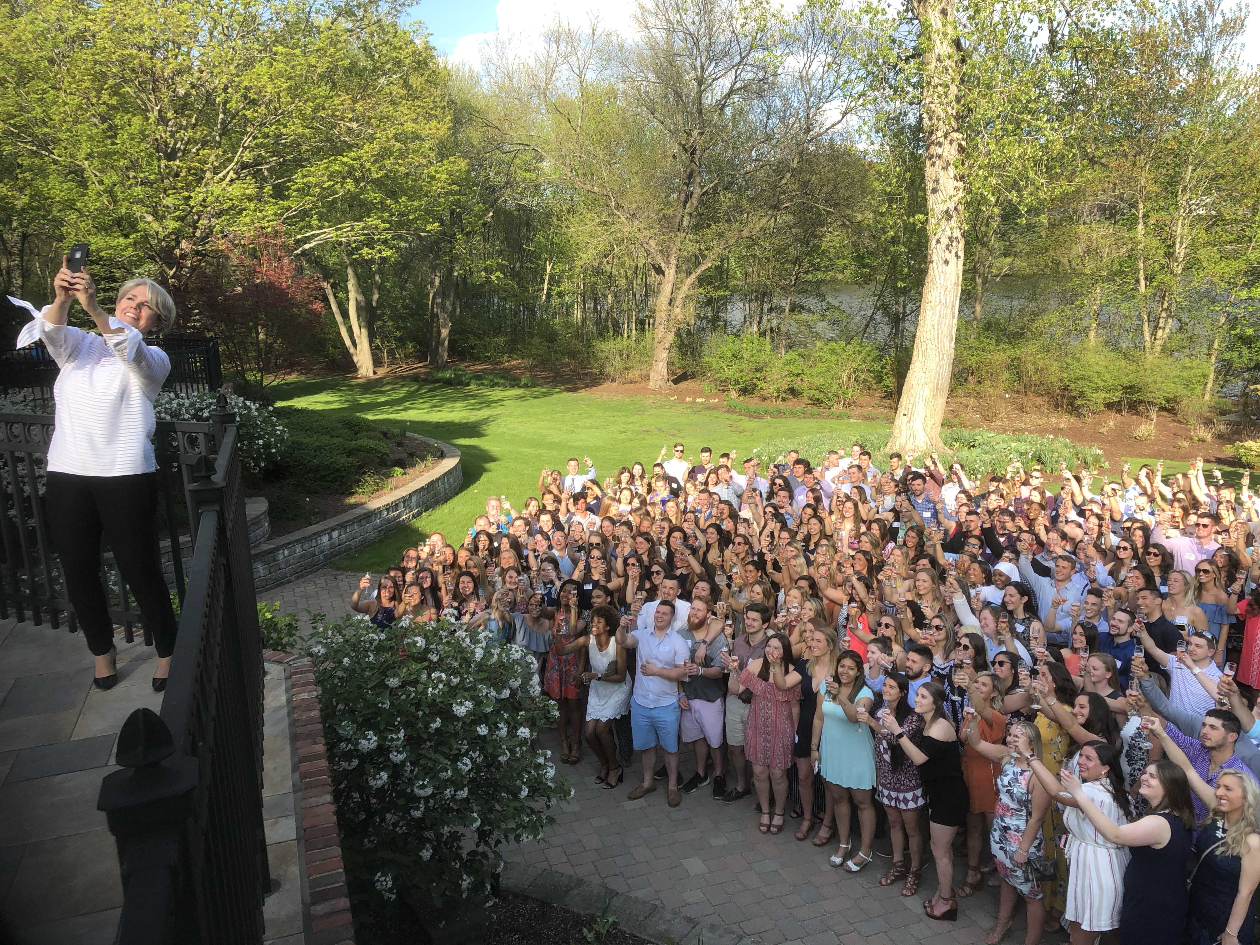 Selfies at the President’s Residence with the Class of 2018