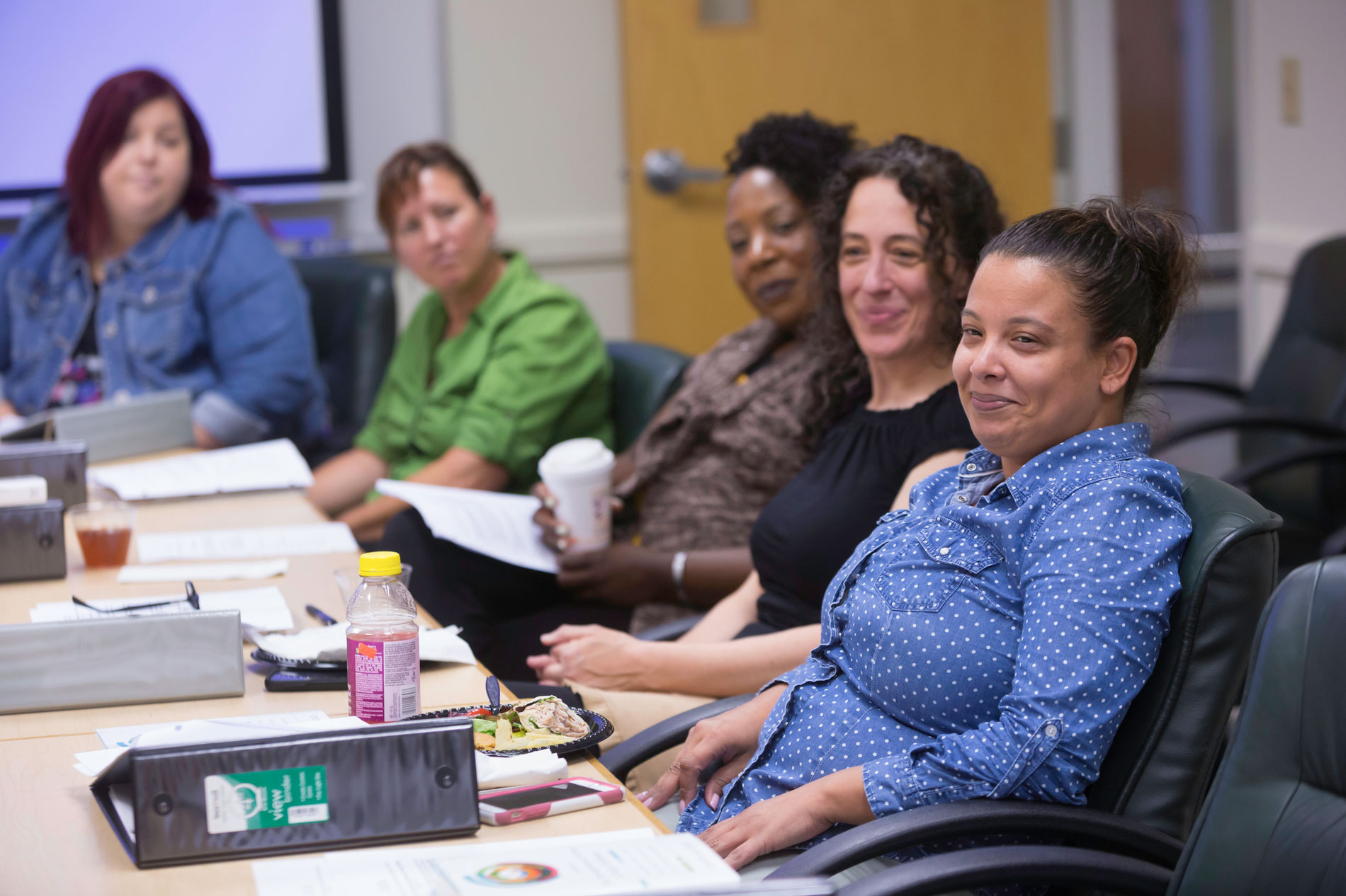 Students sit in class for the School of Social Work and Behavioral Sciences