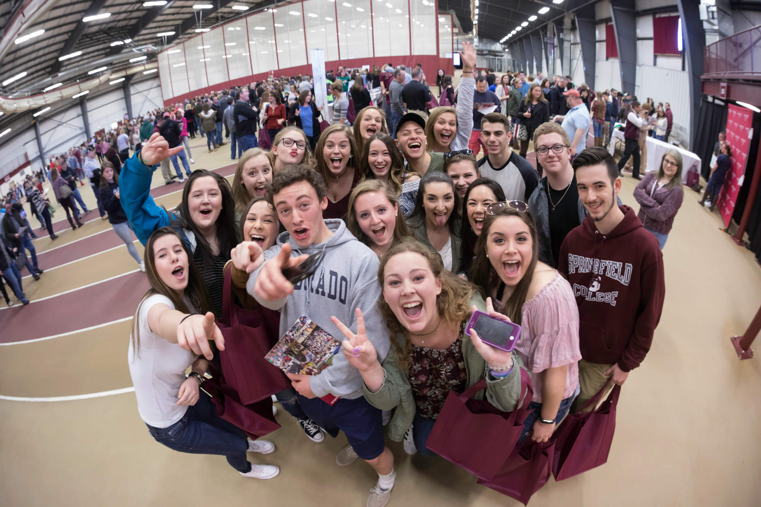 Students at an Open House