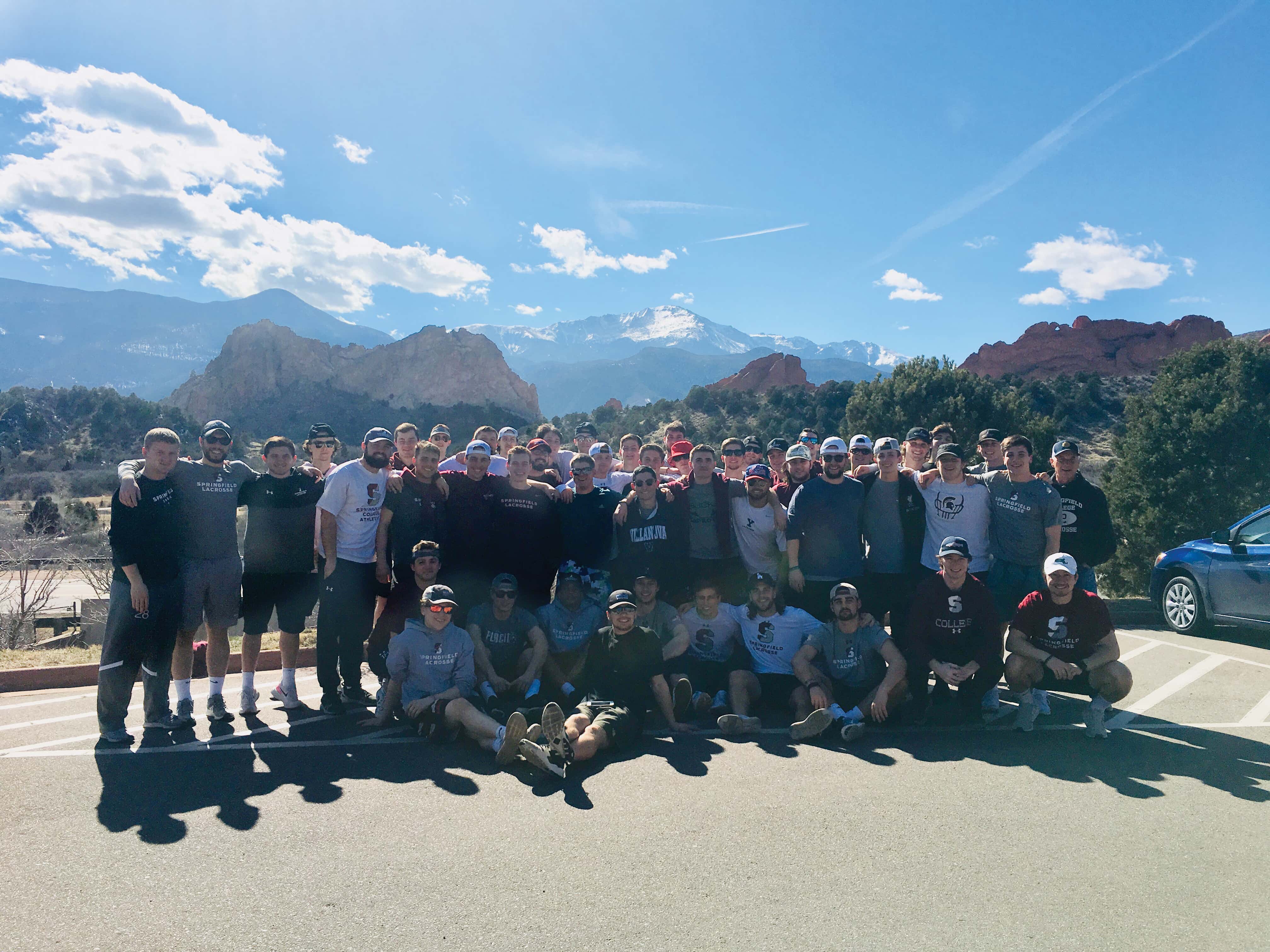 Men’s lacrosse team in Colorado during spring break 2019