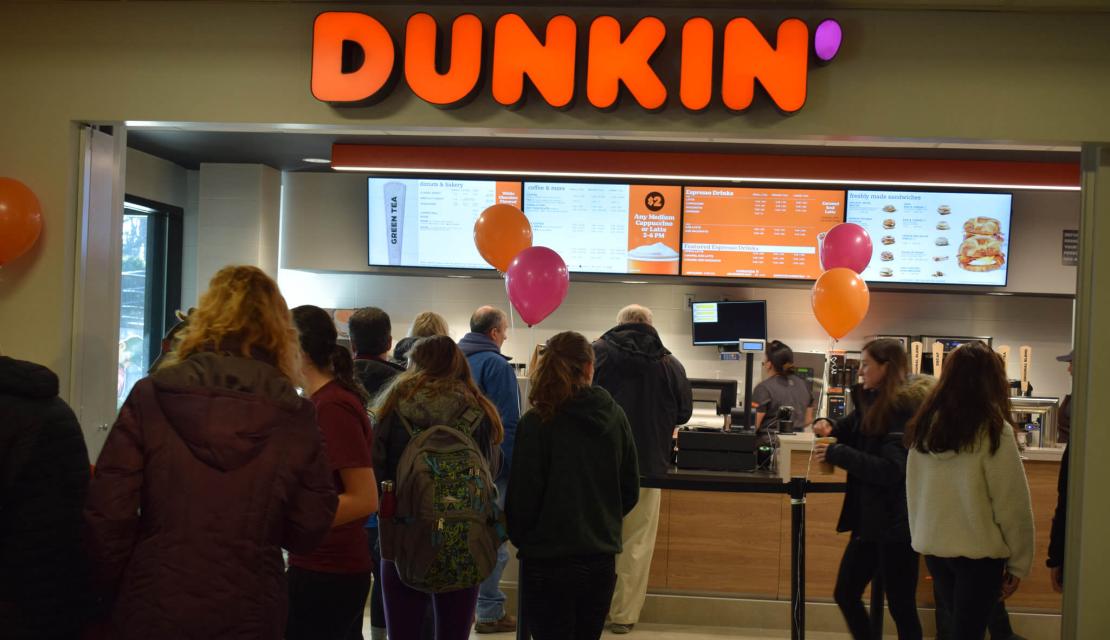Dunkin at Union on Springfield College campus. 