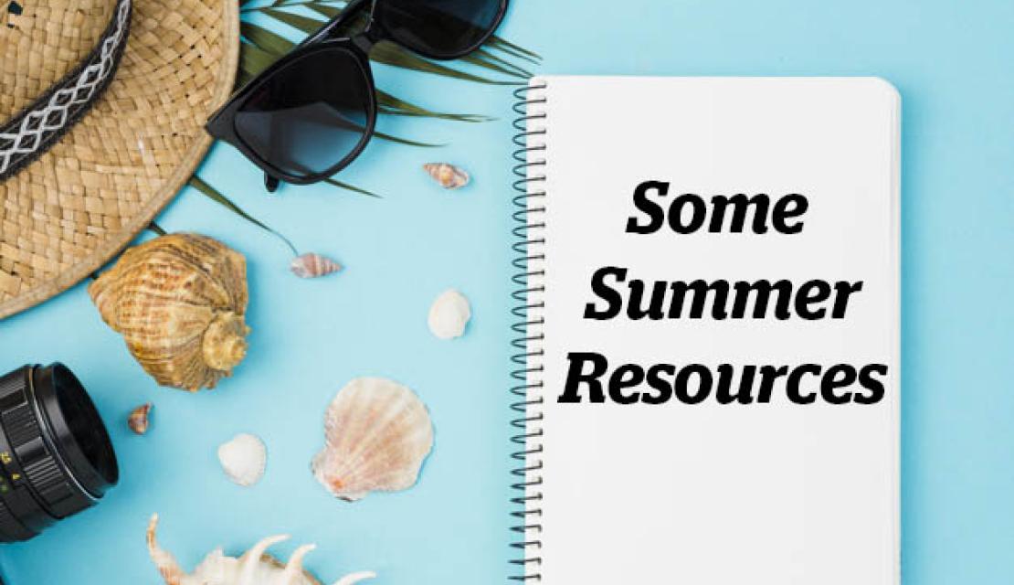 Summer resources in a notebook