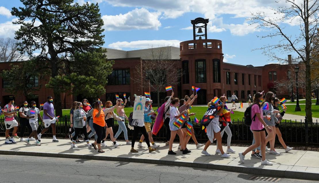 Pride Parade on the Springfield College campus
