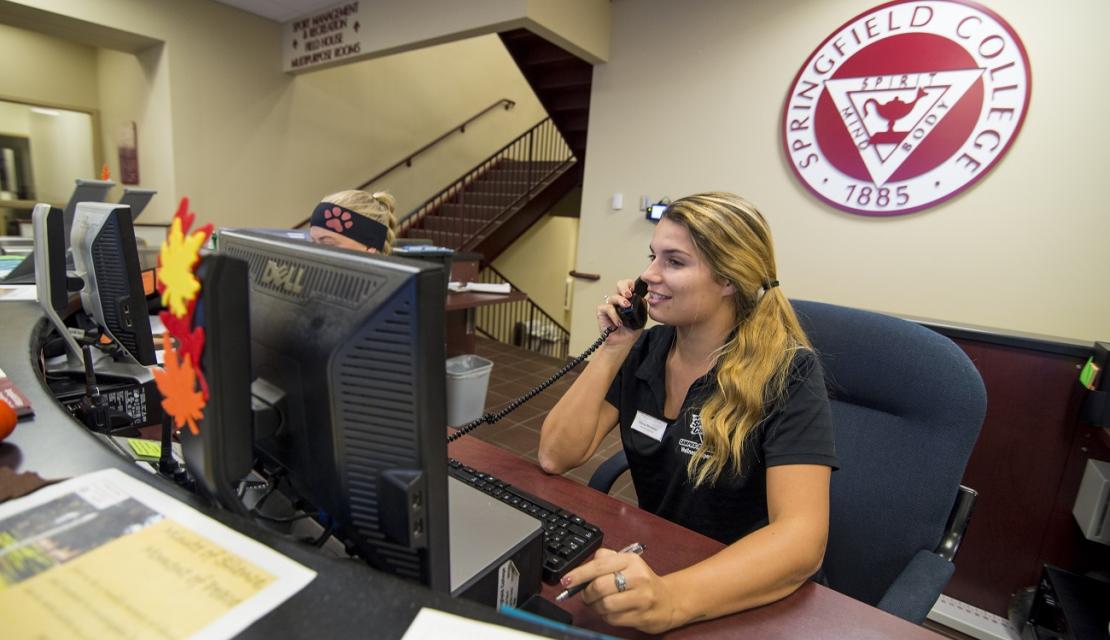 Students Answering phones at Springfield College