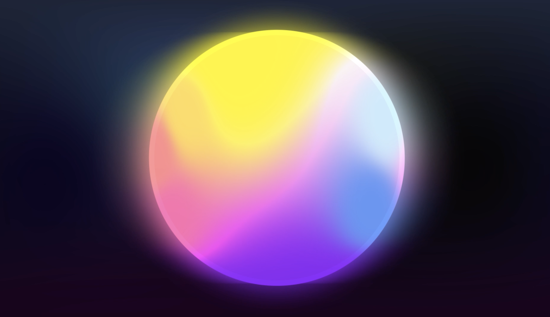 Vibrant, colorful moon 