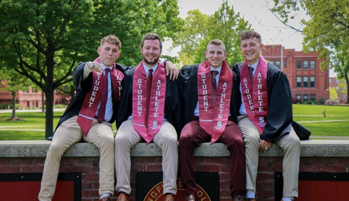 Ryan Deguire ’22 graduation with friends
