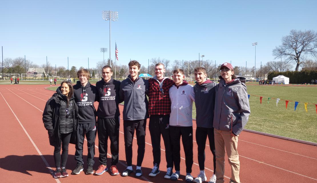Scott Dunbar ’23 with the track team