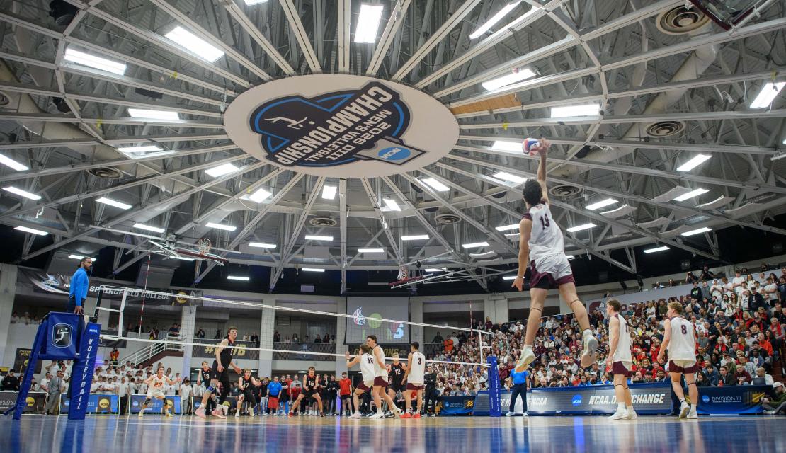 Springfield College Men’s Volleyball wins the NCAA Division III National Championship with a 3-0 victory over Carthage College at Blake Arena on Saturday, April 25, 2026. 