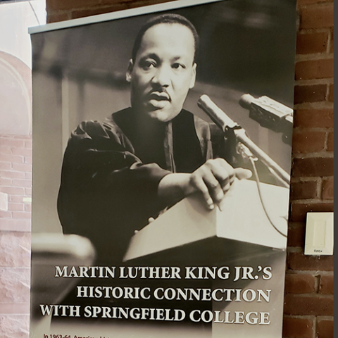 Martin Luther King, Jr. speaking at Springfield College