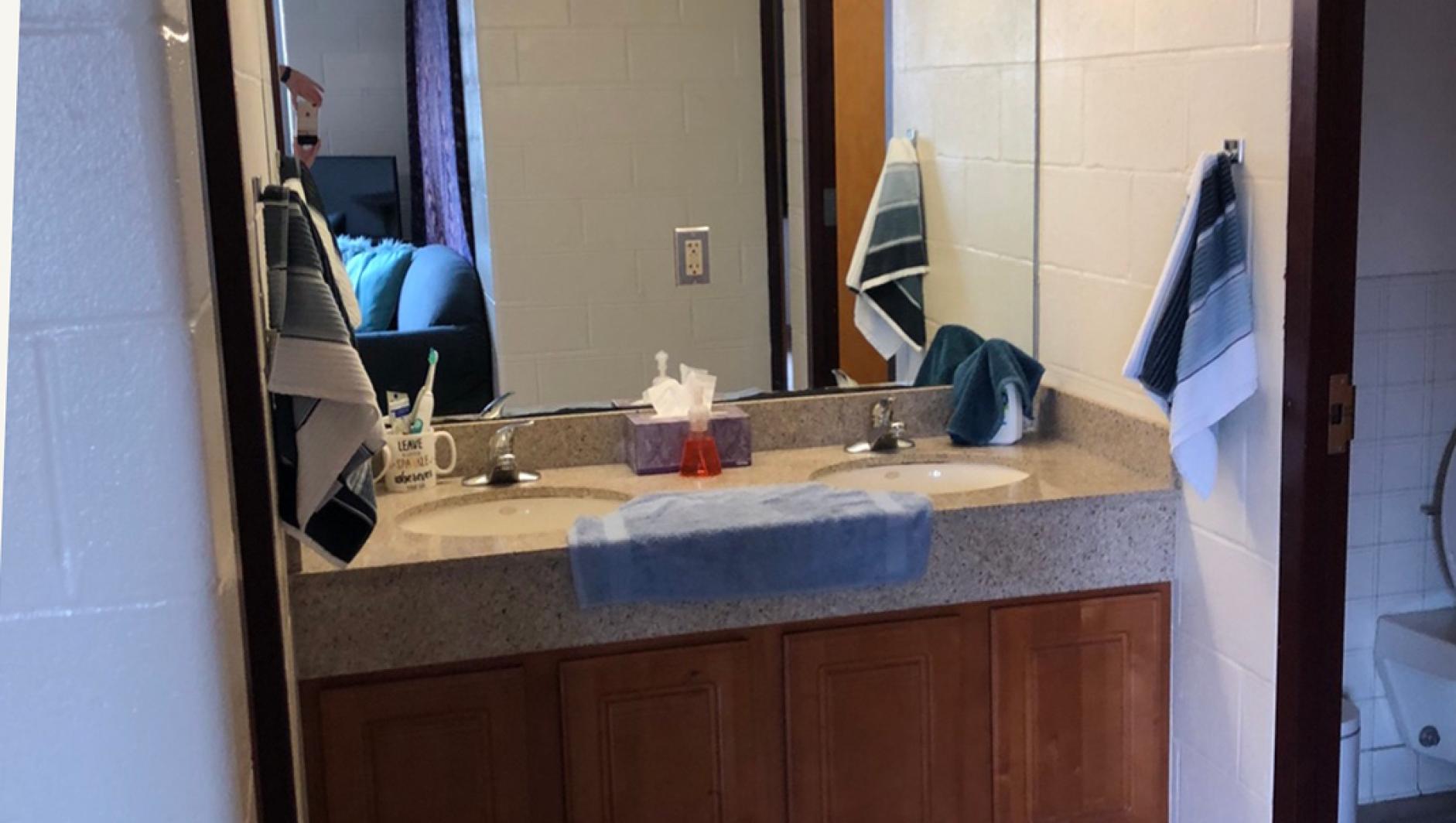 bathroom in room - Senior Suites