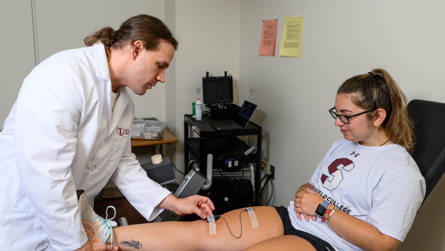 Delsys EMG system inside the Springfield College Human Performance Lab 