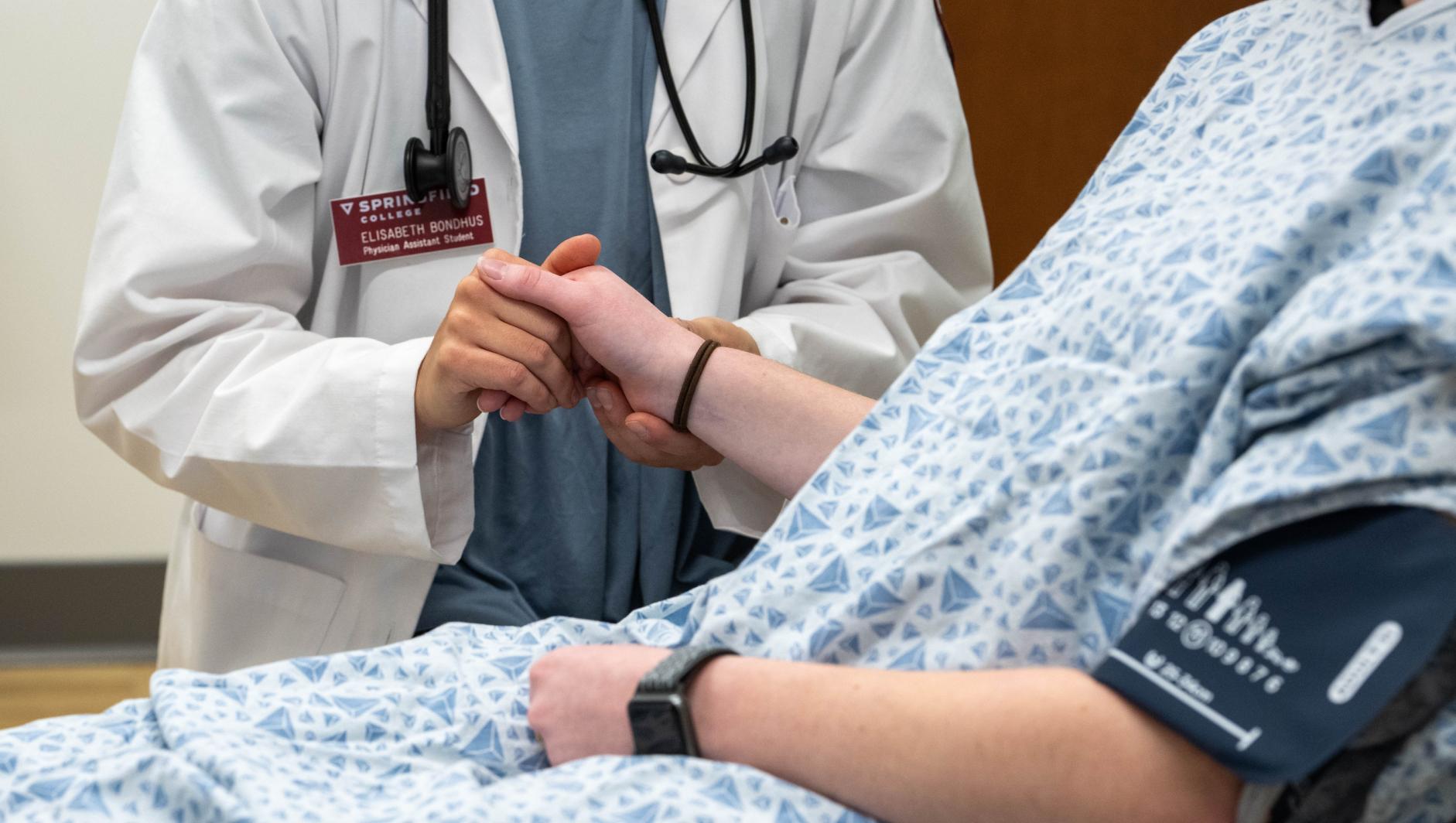 Springfield College Physician Assistant Studies students train in a state-of-art simulated medical center inside the Health Sciences Center on Thursday, February 1, 2024.