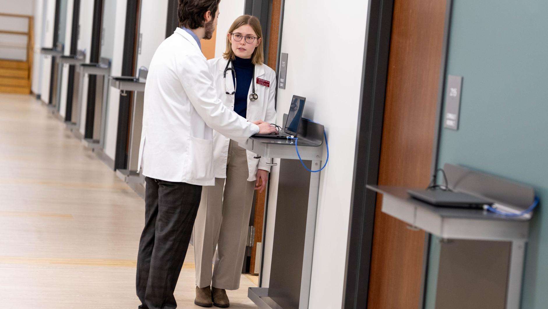 Springfield College Physician Assistant Studies students train in a state-of-art simulated medical center inside the Health Sciences Center on Thursday, February 1, 2024.