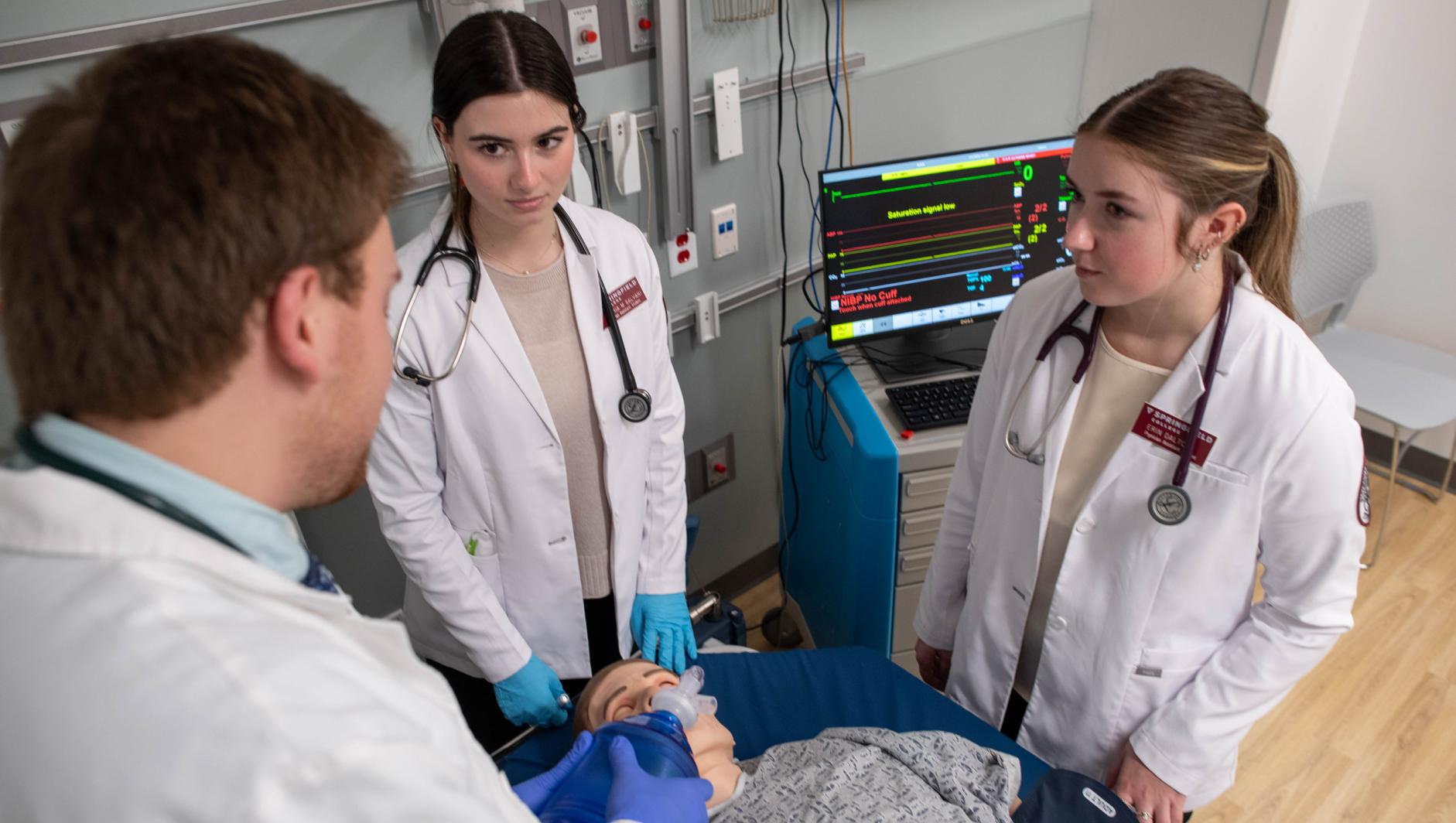 Springfield College Physician Assistant Studies students train in a state-of-art simulated medical center inside the Health Sciences Center on Thursday, February 1, 2024.