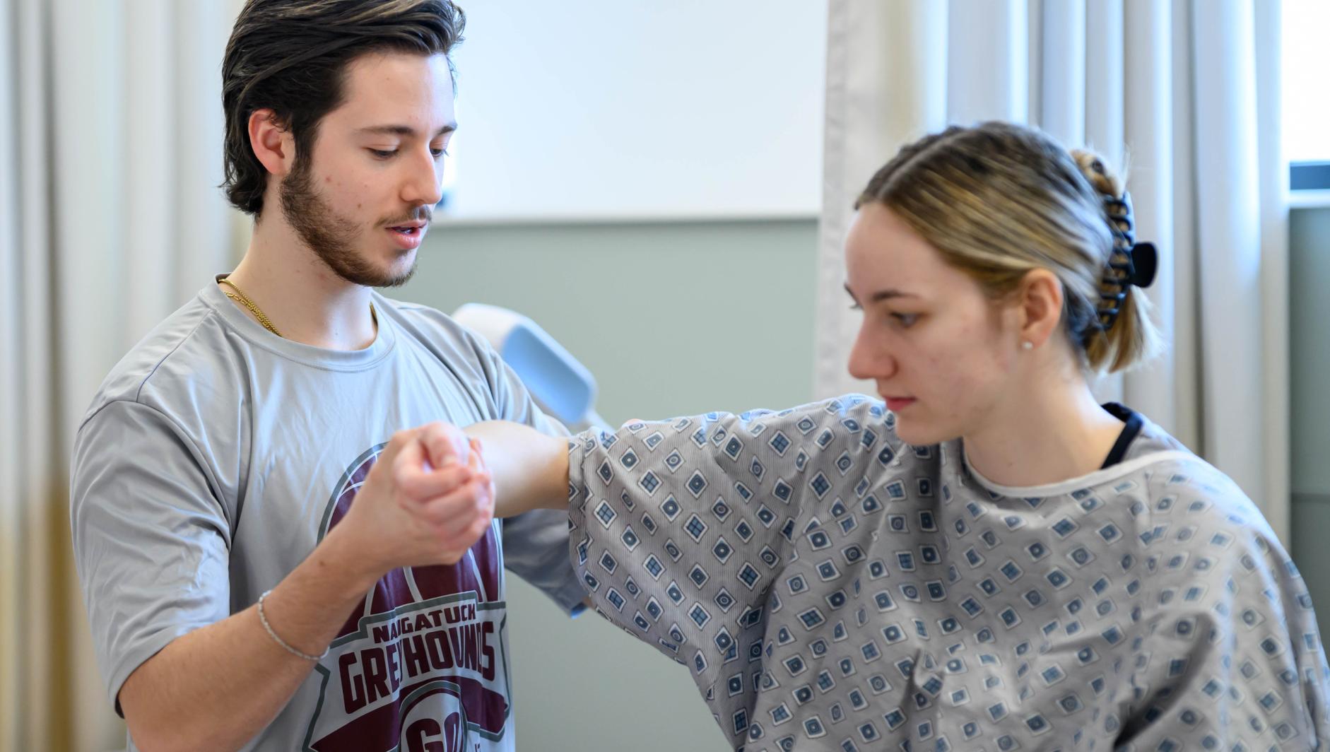 Springfield College Physician Assistant Studies students train in a state-of-art physical exam and history lab inside the Health Sciences Center on Friday, February 2, 2024.