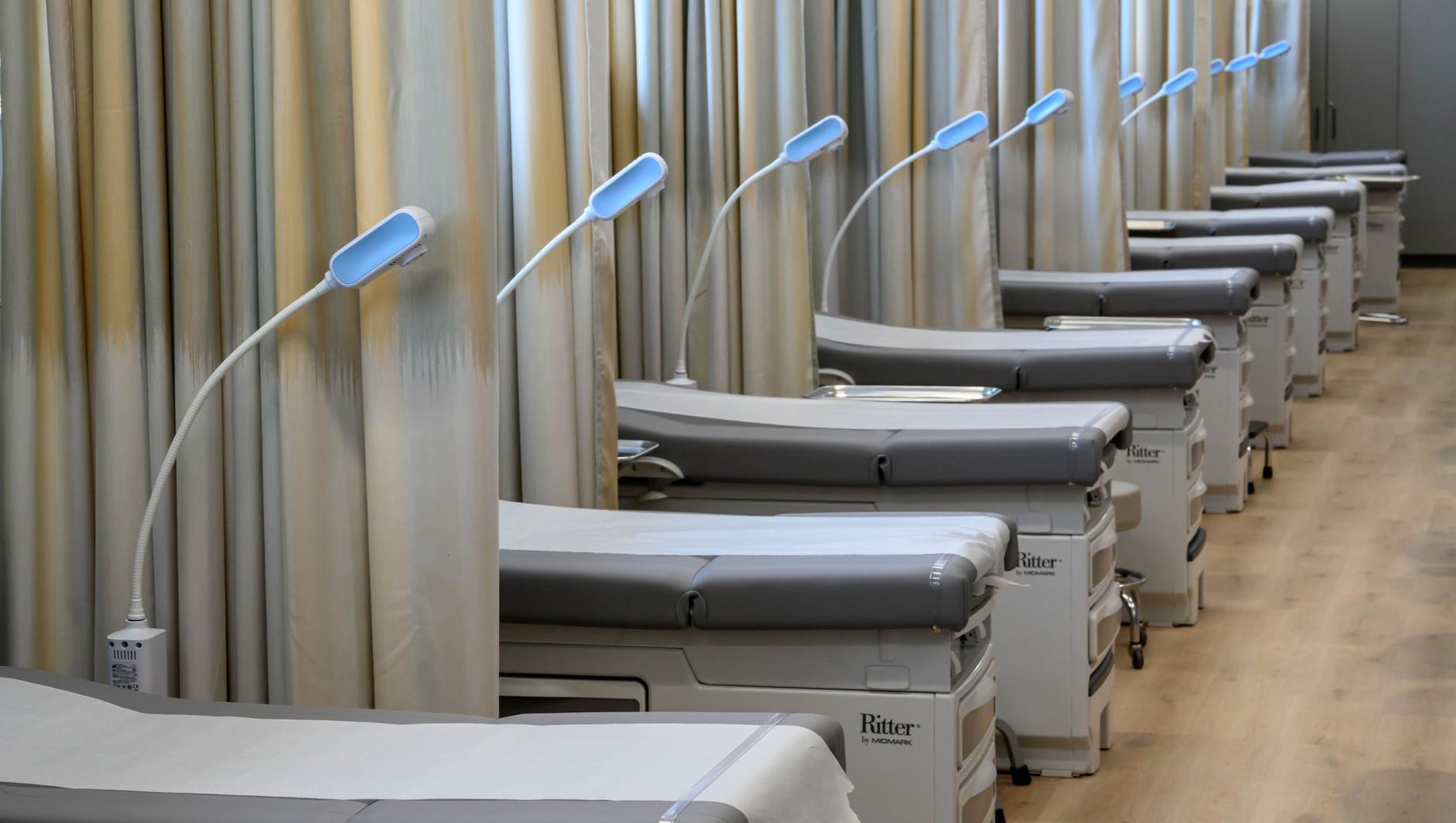 Springfield College Physician Assistant Studies students train in a state-of-art physical exam and history lab inside the Health Sciences Center on Friday, February 2, 2024.
