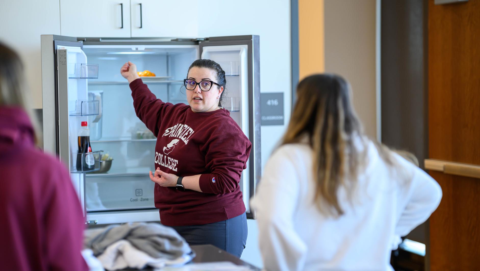 Springfield College Occupational Therapy students practice their clinical simulation competency inside the ADL Lab at the Health Sciences Center on February 15, 2024.