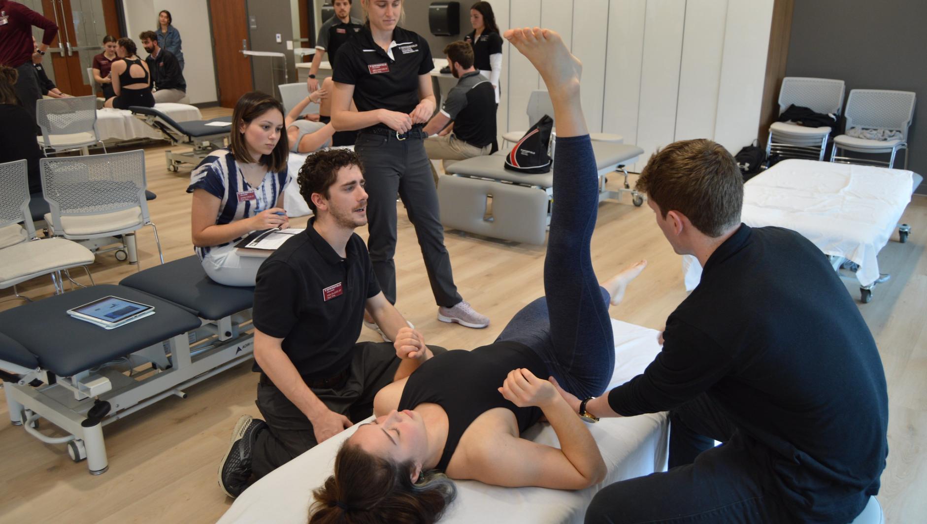 Dance/DPT students in high low lab