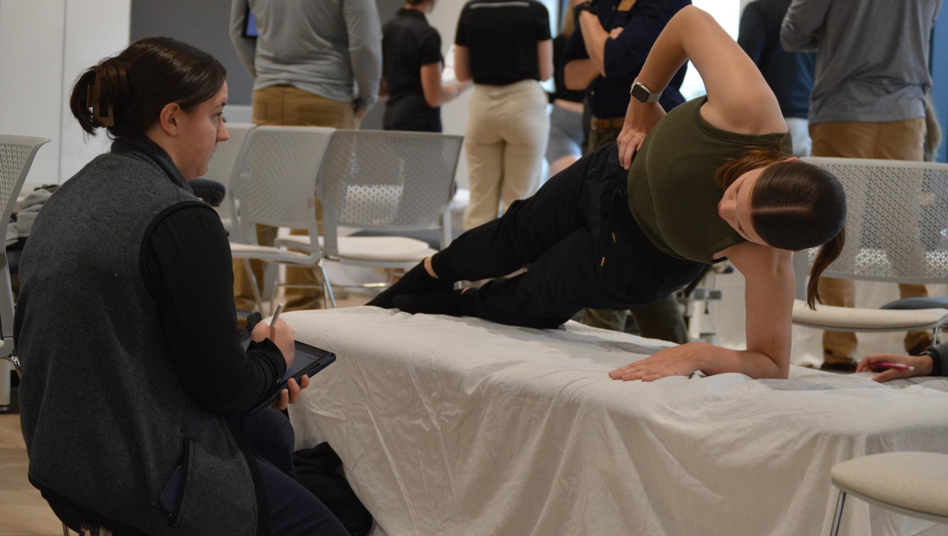 Dance/DPT students in high low lab