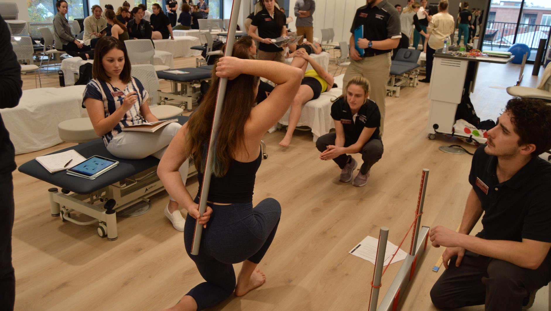 Dance/DPT students in high low lab