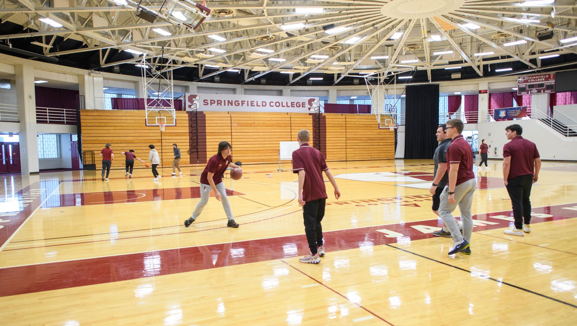 PE students in blake arena