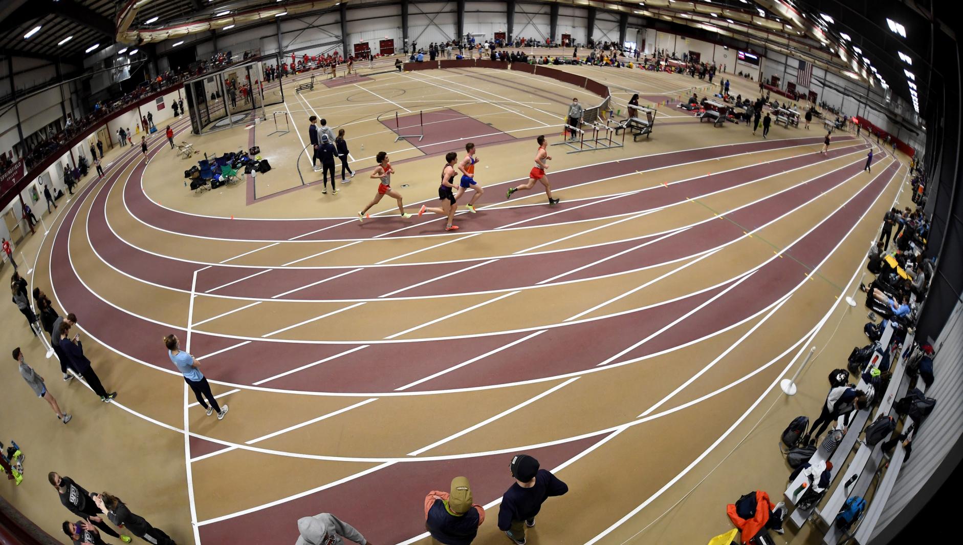 six-lane running track, four multipurpose courts