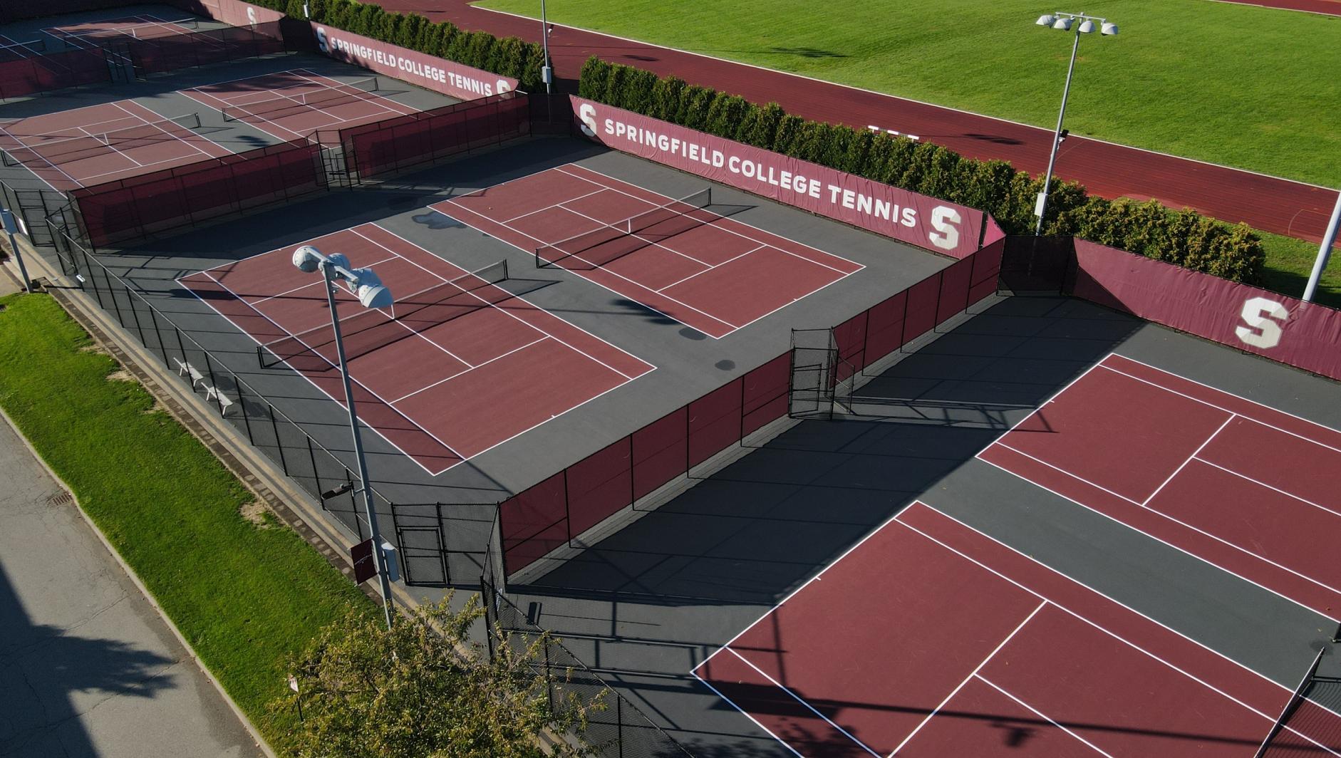 Tennis courts at Springfield College