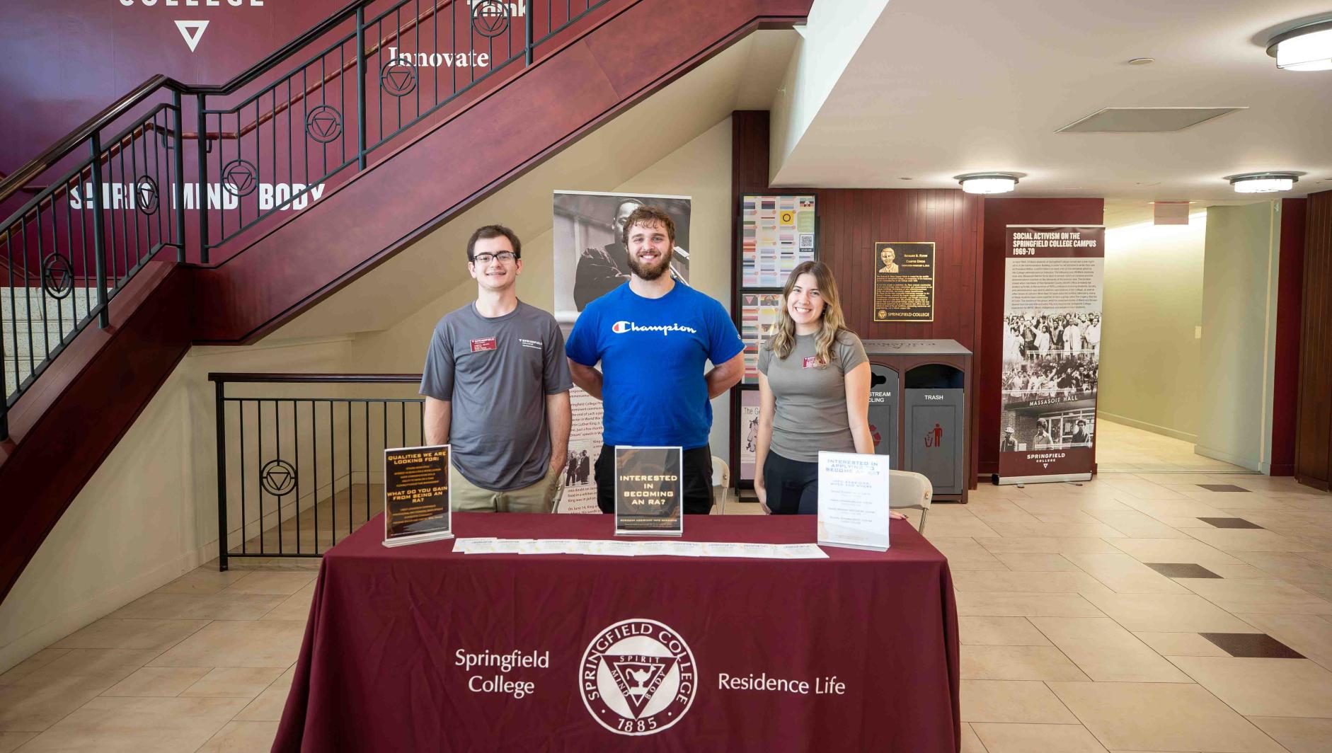 RAs at tabling event
