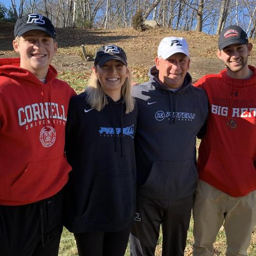 Jack Piatelli ’86 has been able to share the love of the game with his children. Left to right are Brian, Julianne, Jack, and John.