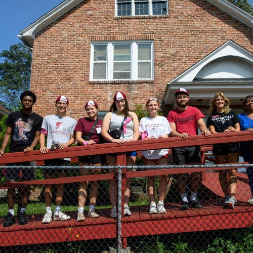 The Class of 2027 demonstrates their commitment to the Springfield College mission of providing leadership and service to others while taking part in Humanics in Action on Saturday, September 2, 2023 as part of New Student Orientation. 