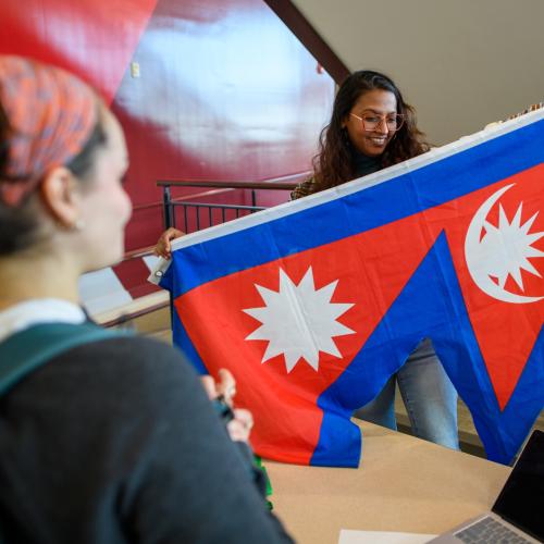 Springfield College International Fair in the Campus Union Cafe