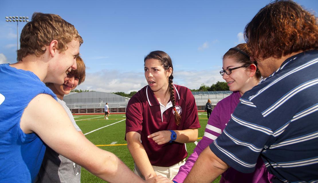 A student studies Physical Education at Springfield College
