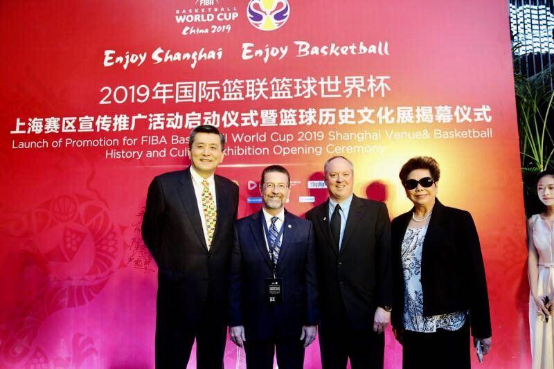 On the afternoon of April 17, Springfield College Vice President for Enrollment Management and Springfield College Assistant Director for the Doggett International Center Brian McGuinness took part in the launching ceremony of the 2019 FIBA ​​Basketball World Cup Shanghai competition and the unveiling of the history and culture exhibition of the Basketball World Cup displayed on the first floor of the Shanghai Center Building.