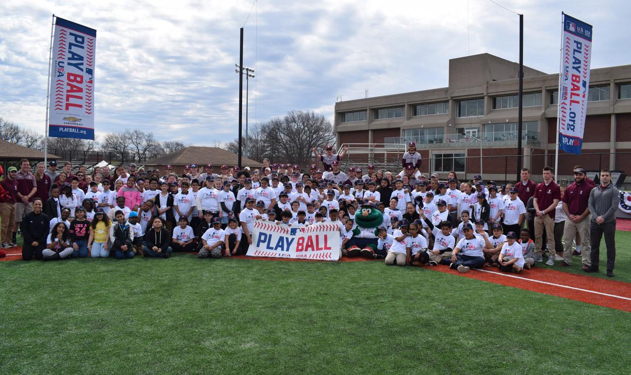 Springfield College, in conjunction with Major League Baseball, the Boston Red Sox Foundation, and the Cal Ripken, Sr. Foundation hosted a PLAY BALL Event for local youth on Friday, April 27, at Archie Allen Field.