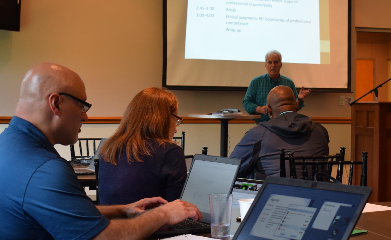 Springfield College Professor of Rehabilitation and Disability Studies Michael Accordino and Assistant Professor of Rehabilitation and Disability Studies and Graduate Program Director for Rehabilitation and Counseling Services Kathleen Glynn recently hosted the annual Springfield Ethics Conference, geared specifically for rehabilitation counselors.