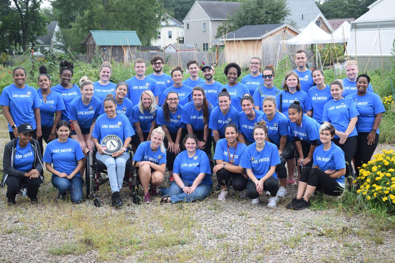 The Springfield College AmeriCorps program recently took part in the United Way Day of Caring event on Friday, Sept. 14, assisting with community service projects at the Community Garden location at 200 Walnut St. in Springfield.
