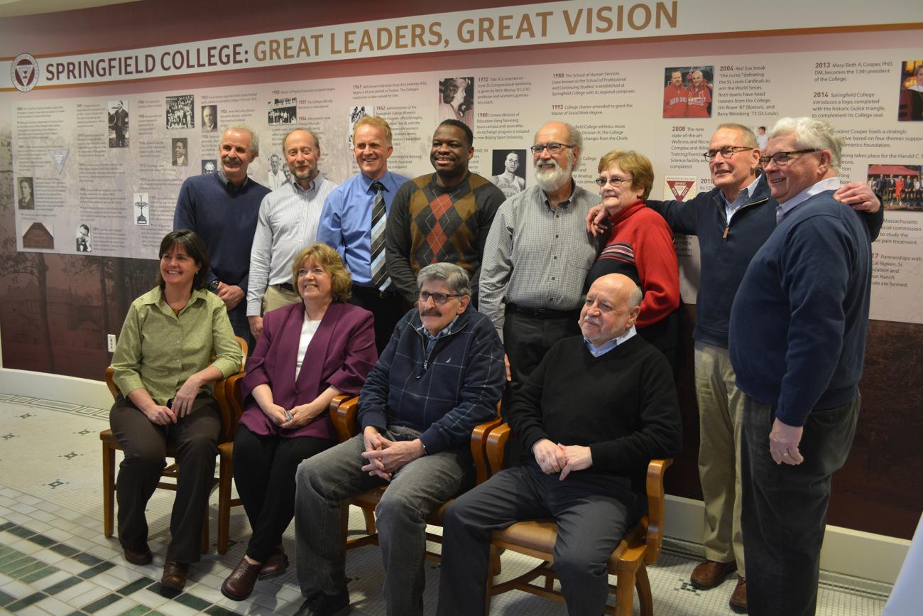 The Distinguished Springfield Professors of Humanics welcomed guests to the annual "A Taste of Humanics" fundraiser on March 14 in the Springfield College Museum in Judd Gymnasia benefitting the Friends in Humanics Scholarship. 