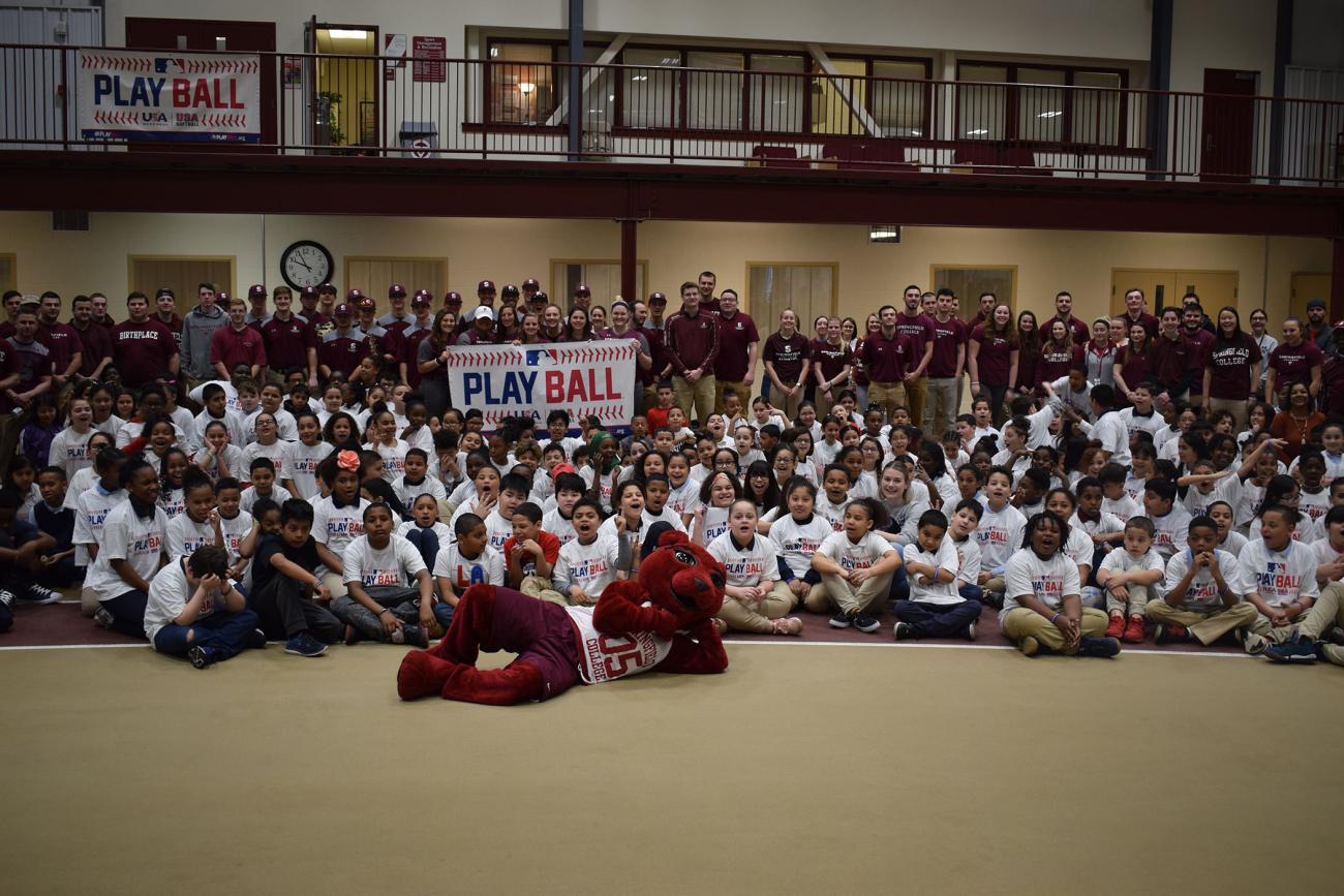 Springfield College, in conjunction with the Boston Red Sox Foundation, and Major League Baseball, hosted its second annual PLAY BALL Event for local youth on Friday, April 26, in the Springfield College Field House.