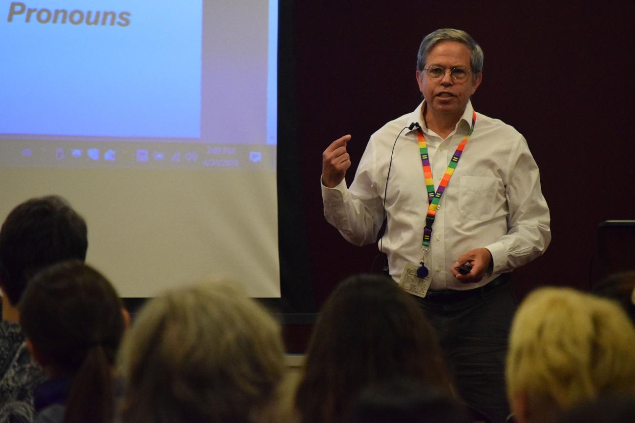 Springfield College hosted a presentation focused on Effective Health Care Practices for Transgender, Non-binary, and Gender-nonconforming Patients, presented by Christopher Wolf-Gould, MD, on Wednesday, April 24, in the Cleveland E. and Phyllis B. Dodge Room (C-F), Flynn Campus Union.