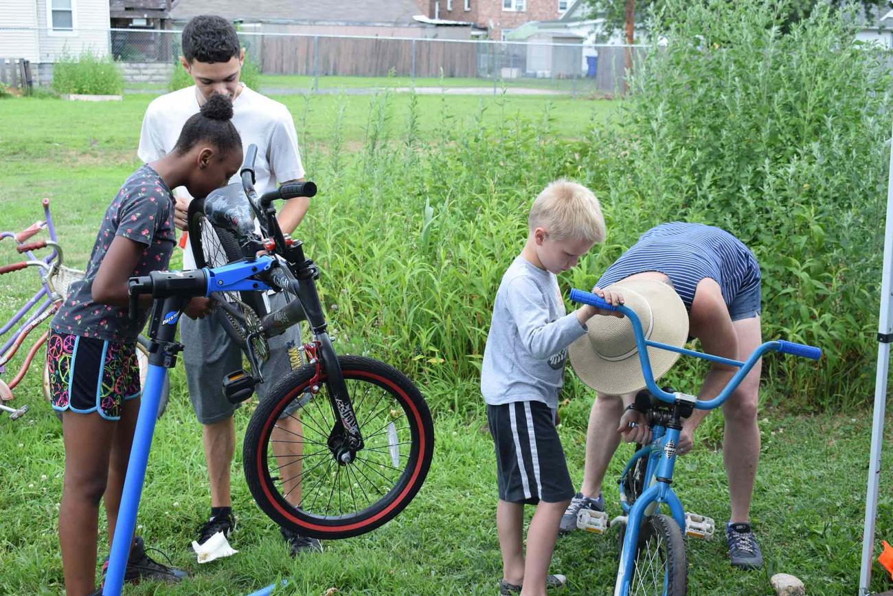The Earn-A-Bike program is another example of the Humanics philosophy at the College, a commitment to leadership and service to others.