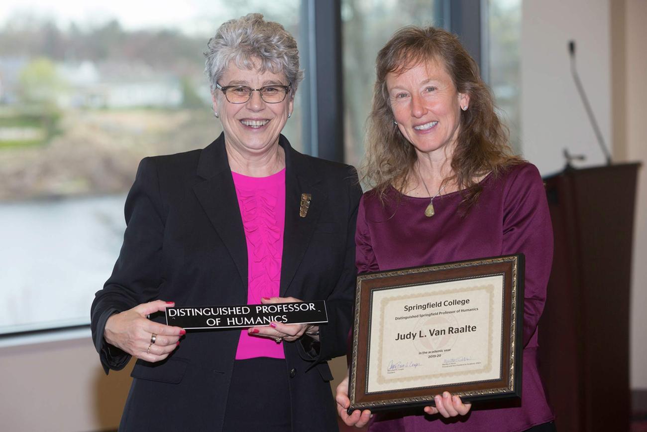 Springfield College Professor of Psychology Judy Van Raalte has been selected by the Society for Sport, Exercise and Performance Psychology, APA Division 47, to receive the Distinguished Contributions to Science and Research in Sport, Exercise and Performance Psychology Award for 2019.