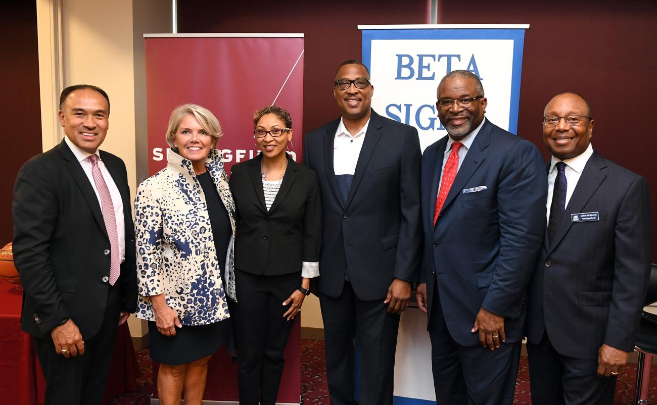 Springfield College, the Naismith Memorial Basketball Hall of Fame, and the Beta Sigma Boulé chapter of the Sigma Pi Phi fraternity, hosted the fourth annual Education and Leadership Luncheon at Springfield College as part of the 2019 Naismith Memorial Basketball Hall of Fame Enshrinement Weekend.