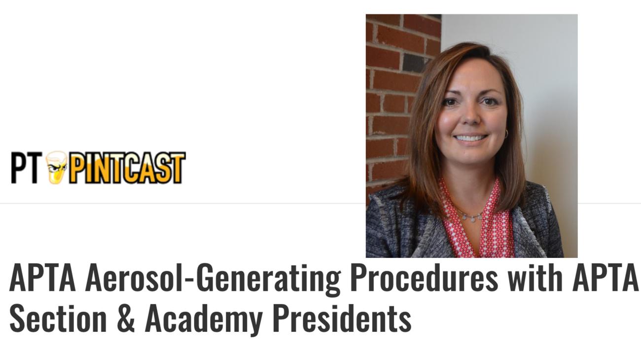 Springfield College Professor of Physical Therapy Angela Campbell is one of the co-authors of the American Physical Therapy Association's statement entitled "Taking Precautions for Mobility and Exercise as Potential Aerosol-Generating Procedures."  This week she is featured in the PTPintcast which is one of the most listened to podcasts in the profession. Listen to Podcast...